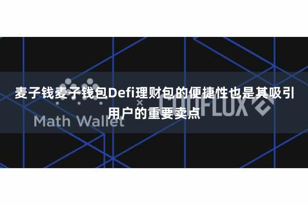 麦子钱麦子钱包Defi理财包的便捷性也是其吸引用户的重要卖点