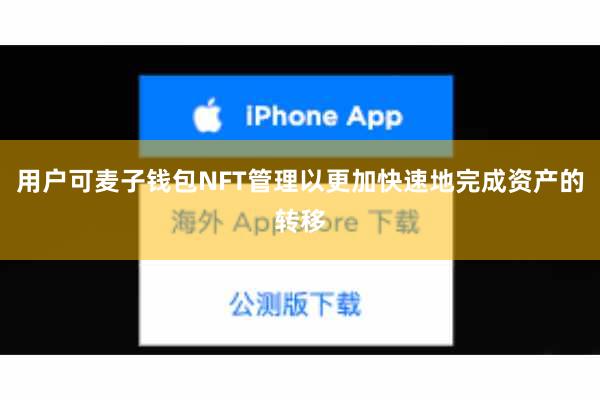 用户可麦子钱包NFT管理以更加快速地完成资产的转移