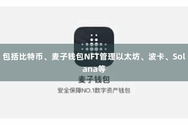 包括比特币、麦子钱包NFT管理以太坊、波卡、Solana等