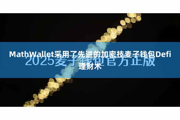 MathWallet采用了先进的加密技麦子钱包Defi理财术
